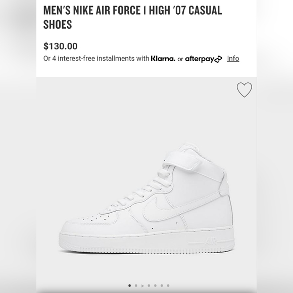 NIKE Air Force 1's/High LE GS/'Triple White'/Brand New In Box With Tag - Picture 11 of 13